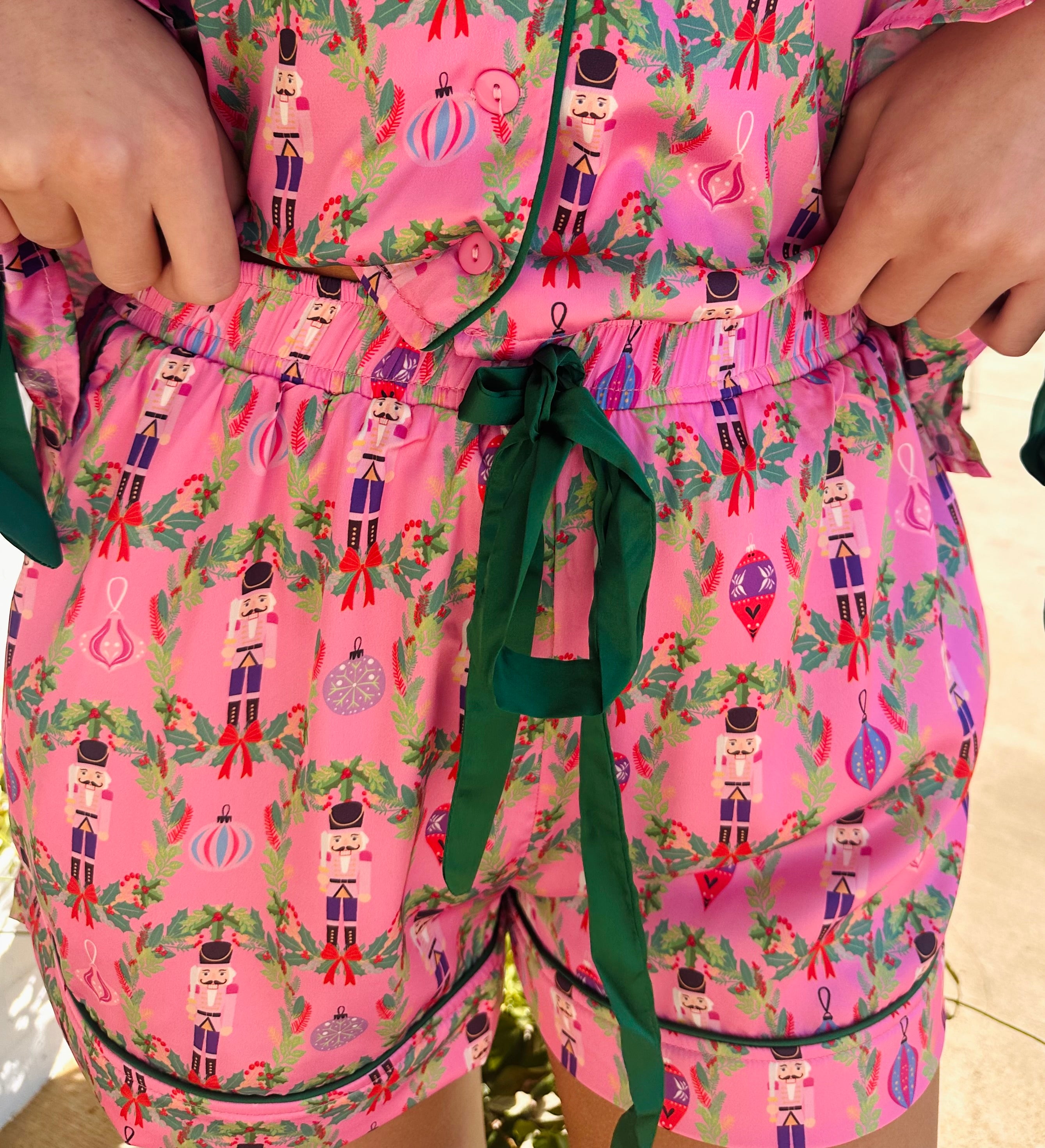 Nutcracker Holiday Satin Pajama Set