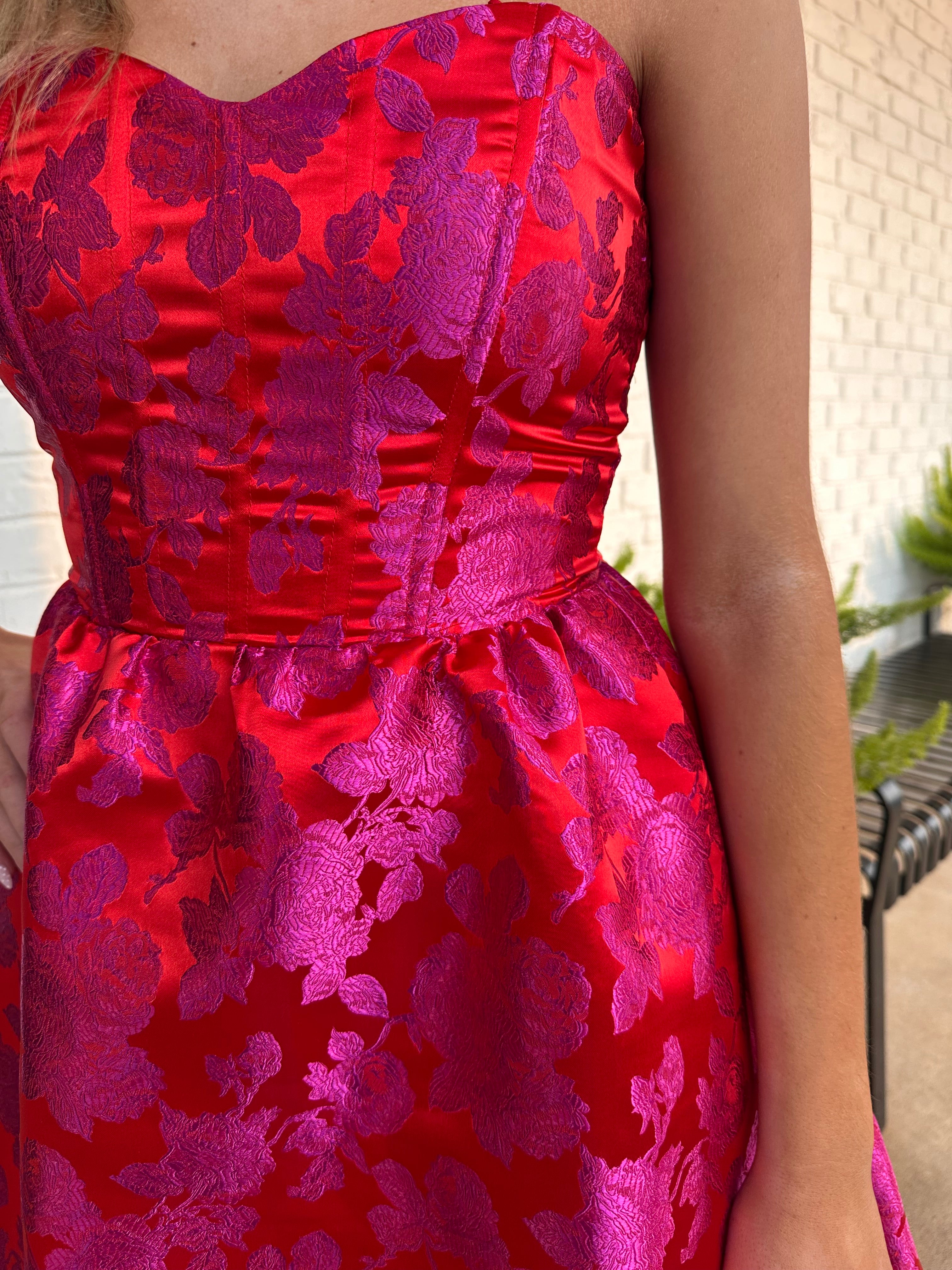 Hallmark Strapless Holiday Midi Dress