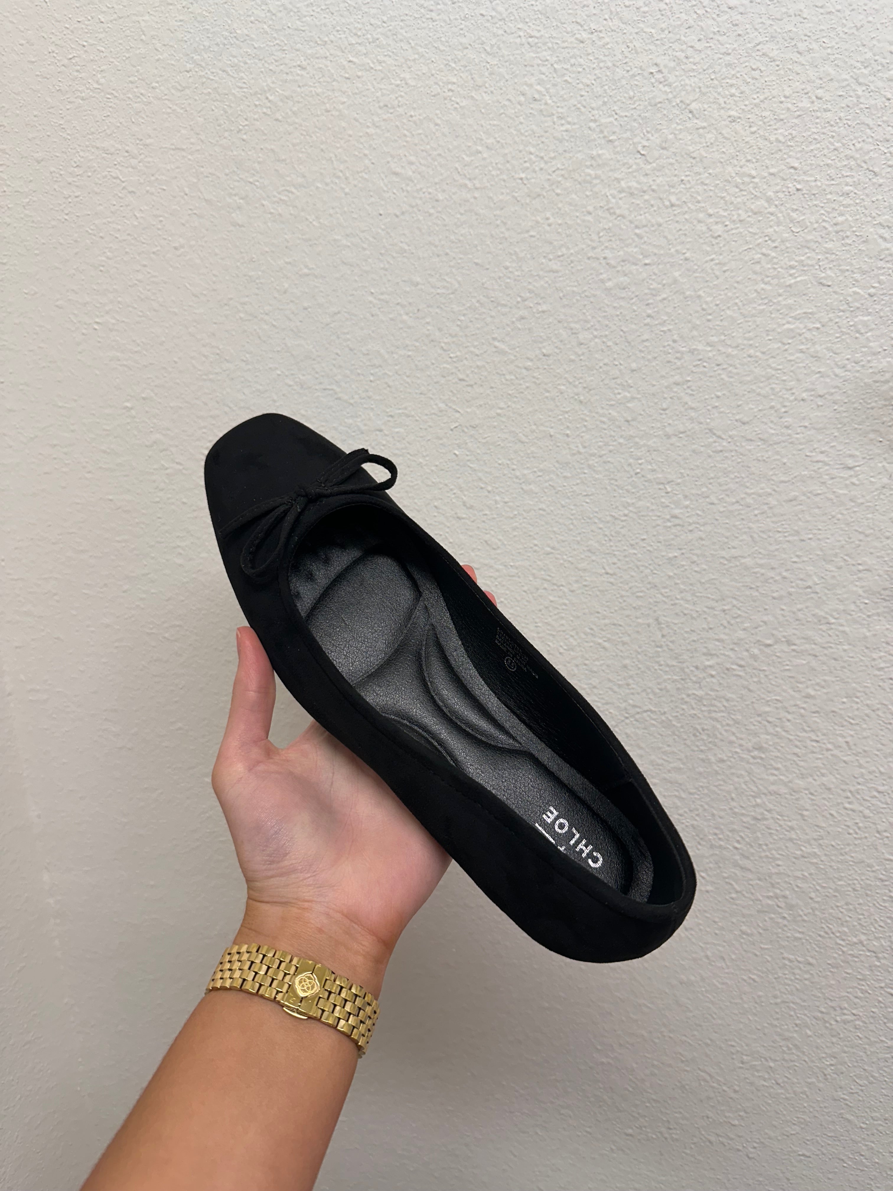 Charlotte Black Suede Slippers