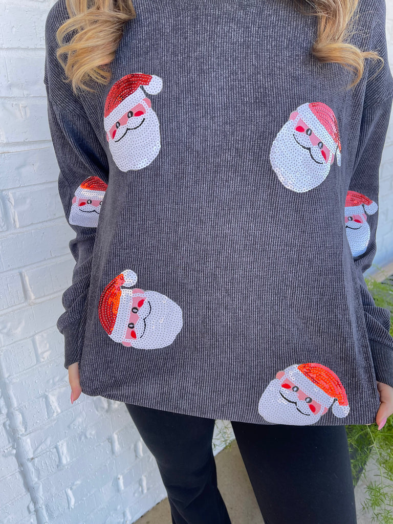 Sequin Santa Sweater