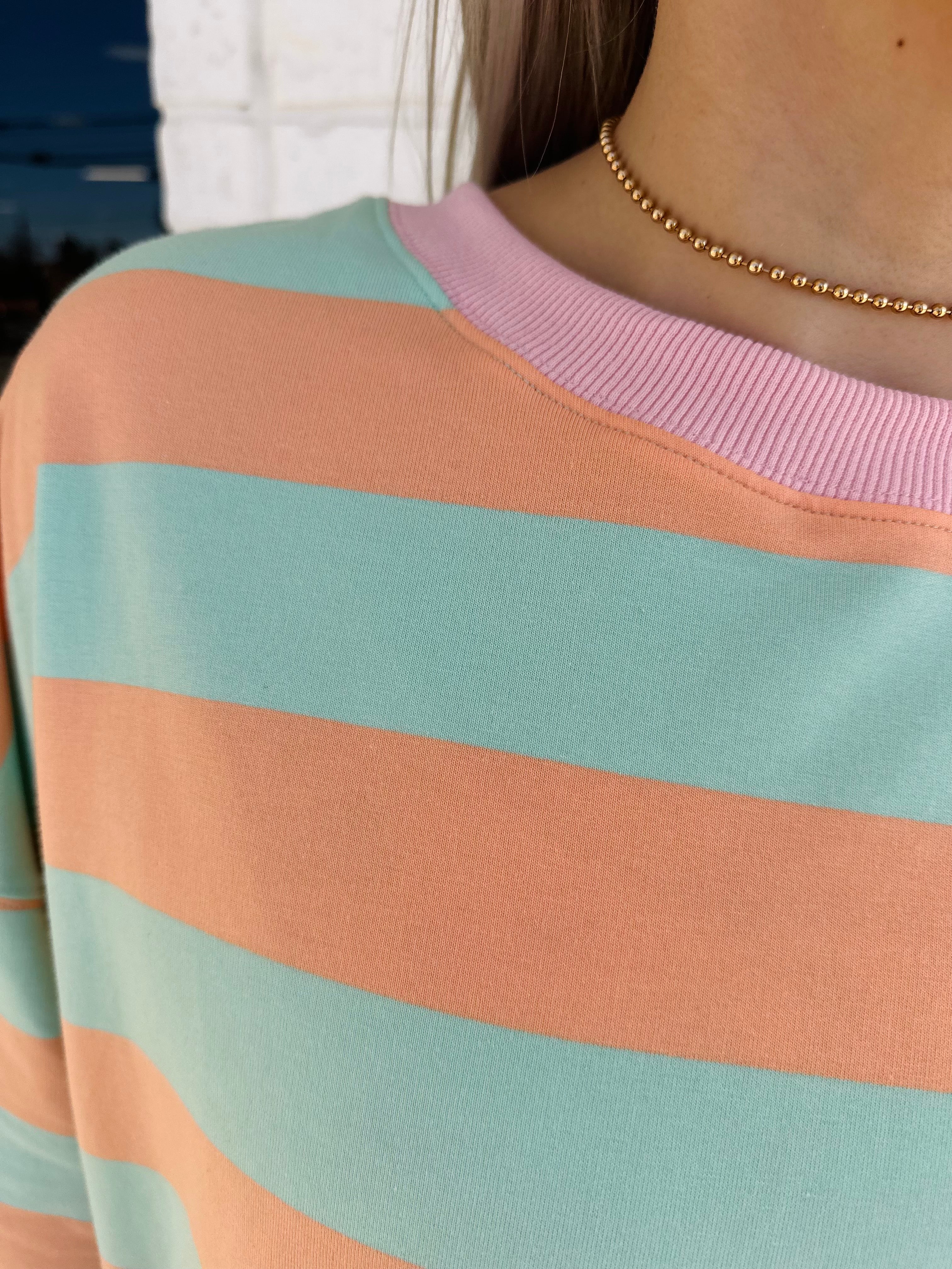 Katie LS Striped Terry Top