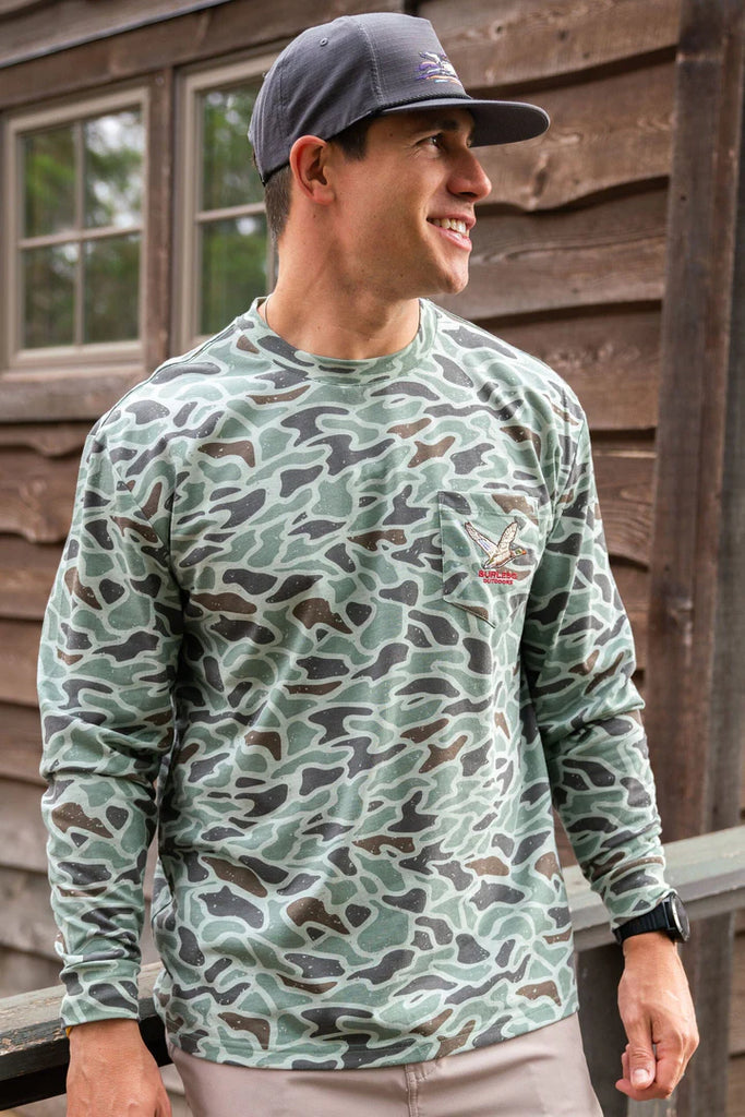 Burlebo Retro Duck Camp Tee Long Sleeve | River Outfitters of Texas