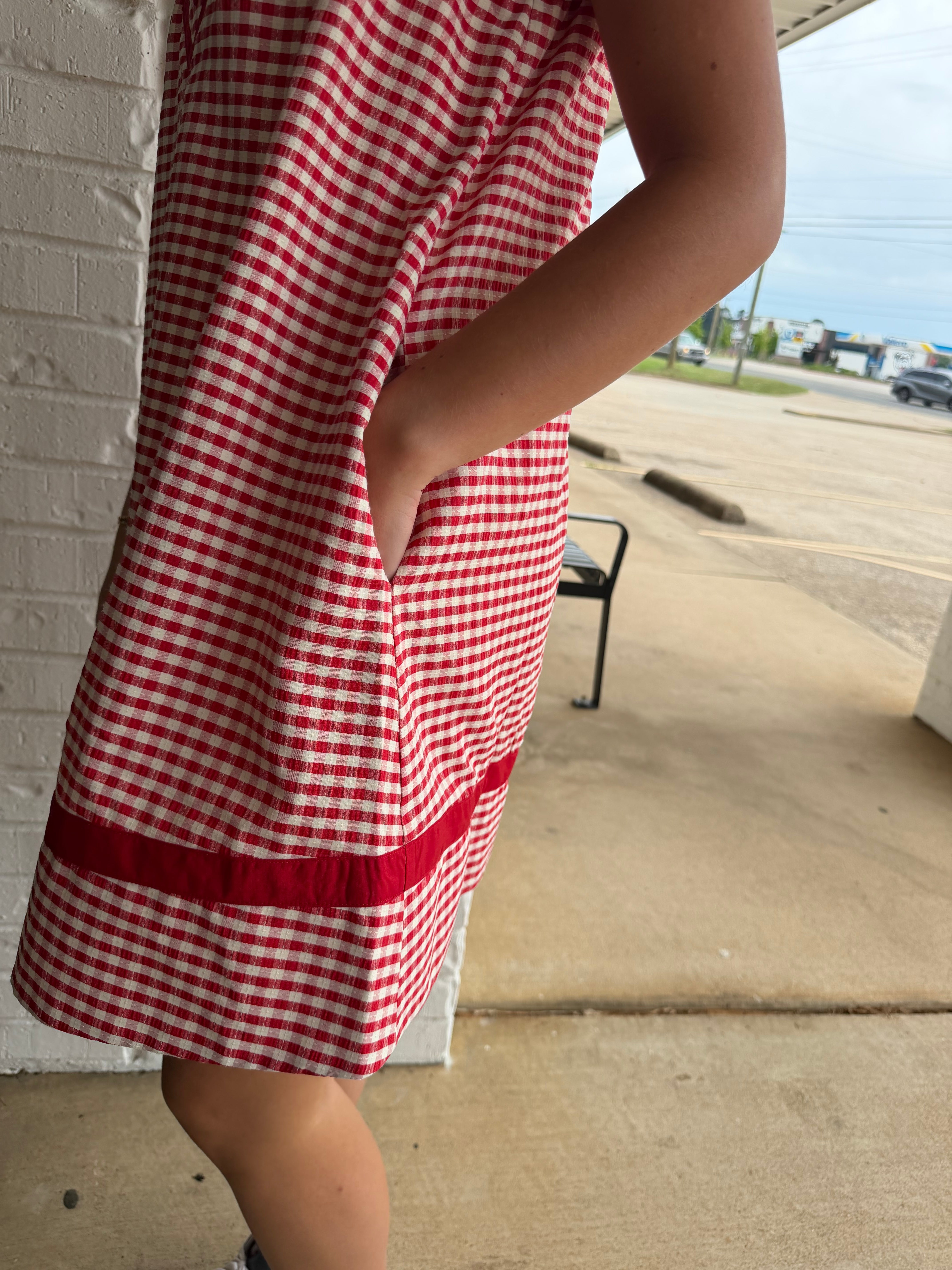 Entro Gingham Sleeveless Dress