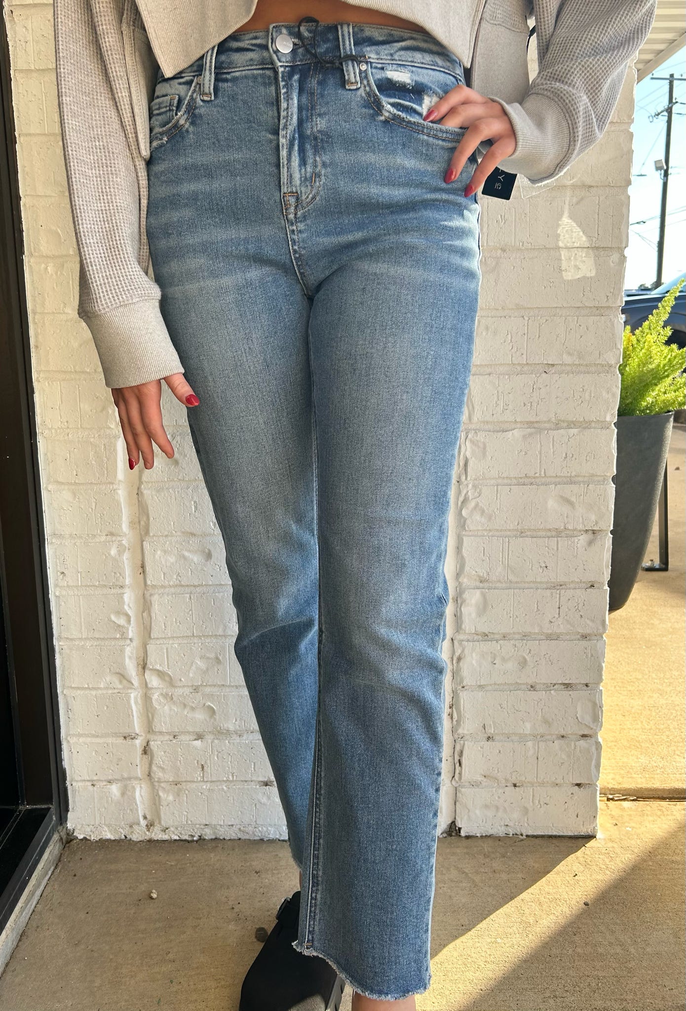 Orlando High Rise Straight Leg Jeans